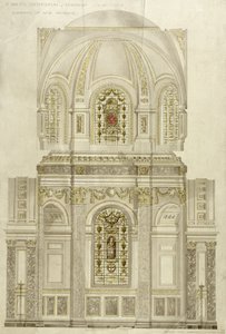 Esquema decorativo para el ábside de la Catedral de San Pablo, finales del siglo XIX de Thomas Garner
